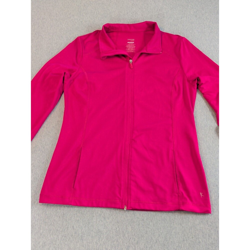 Danskin Now Womens L Smokin Hot Pink Jacket Stretch Breathable Active wear Gym - Picture 3 of 11